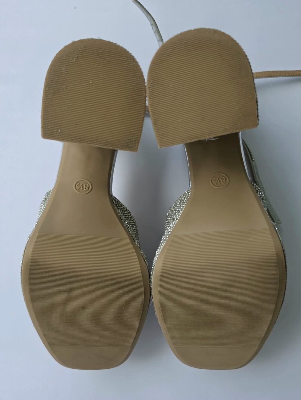 wild fable Silver Rhinestone Platform Block Heels - Picture 7 of 9